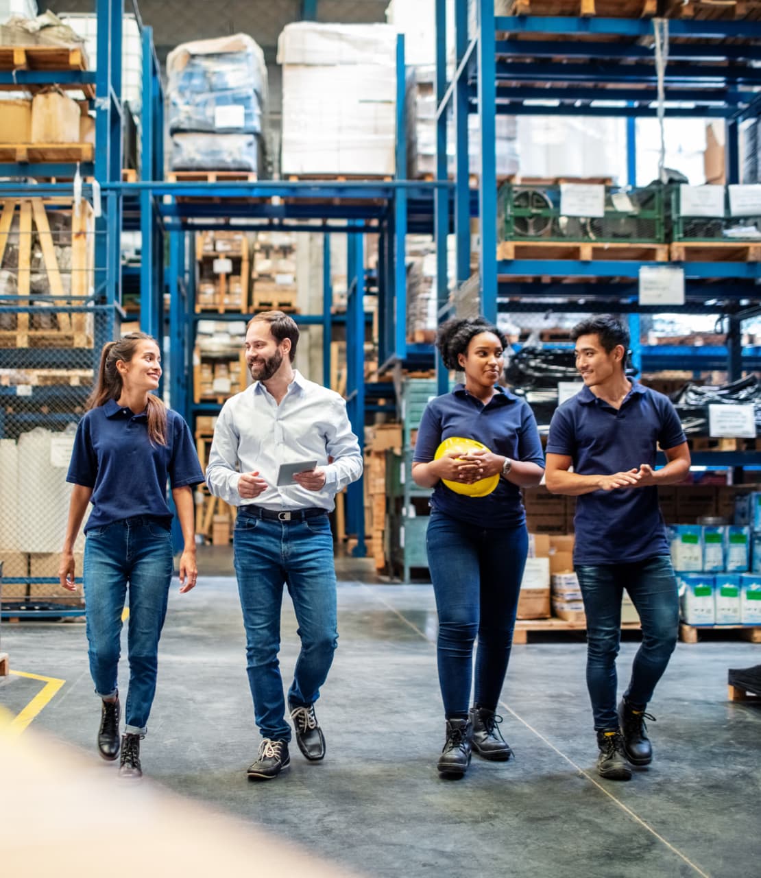 Warehouse logistics team